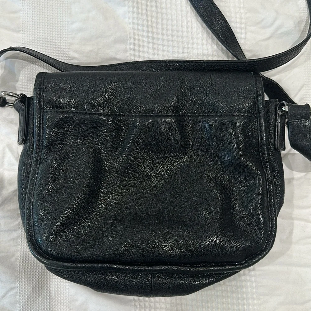 Michael Kors black leather shoulder bag